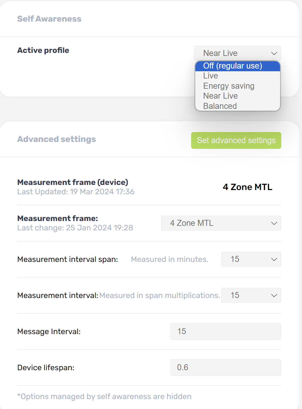 MyTentacles dashboard detail SA Advanced